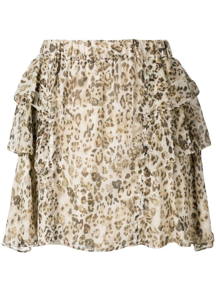 Iro Moody Leo Print Skirt - Neutrals