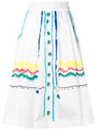 Mira Mikati Trompe L'ail Scribble Skirt - White