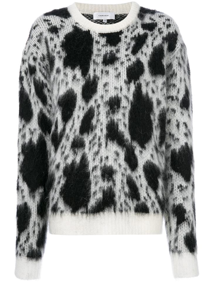 Carven - Oversized Jumper - Women - Acrylic/polyamide/mohair - Xs, White, Acrylic/polyamide/mohair