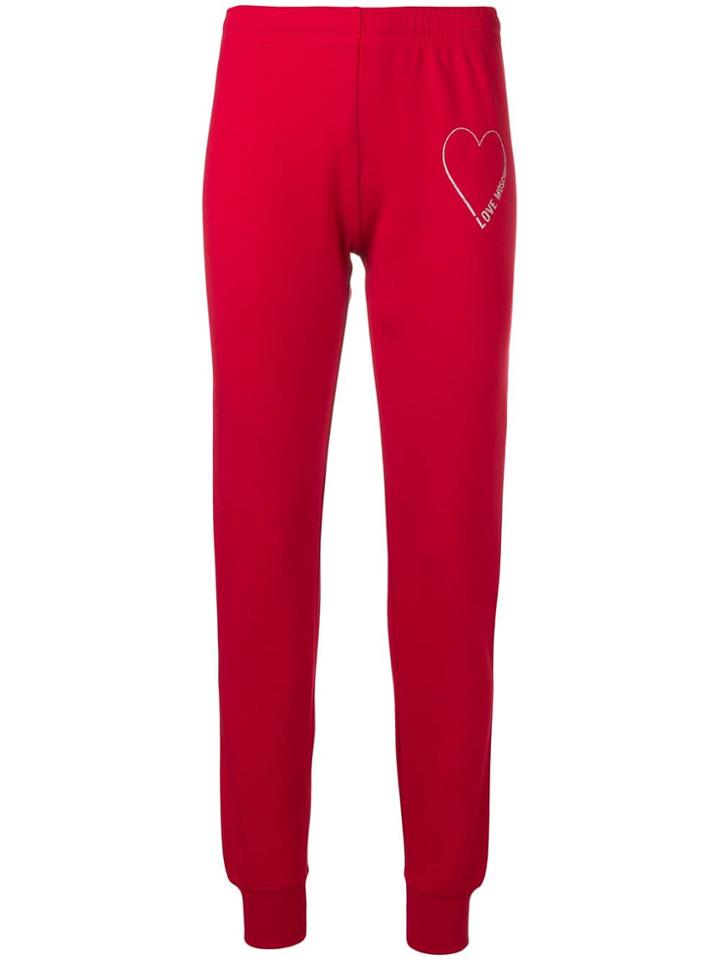 Love Moschino Heart Logo Track Pants - Red
