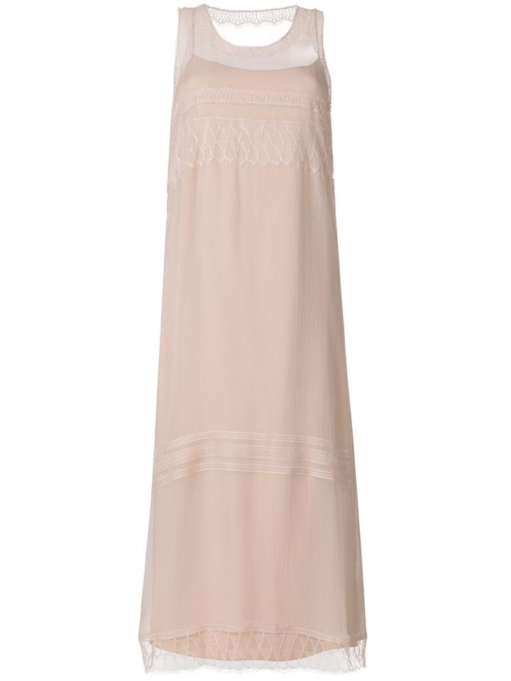 Alberta Ferretti Column Dress - Nude & Neutrals