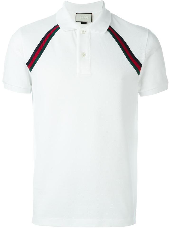 Gucci Contrast Stripe Polo Shirt