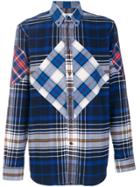 Givenchy Graphic Insert Tartan Shirt - Blue
