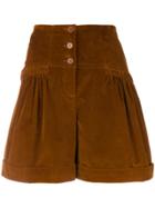 Alberta Ferretti High Waisted Shorts - Brown