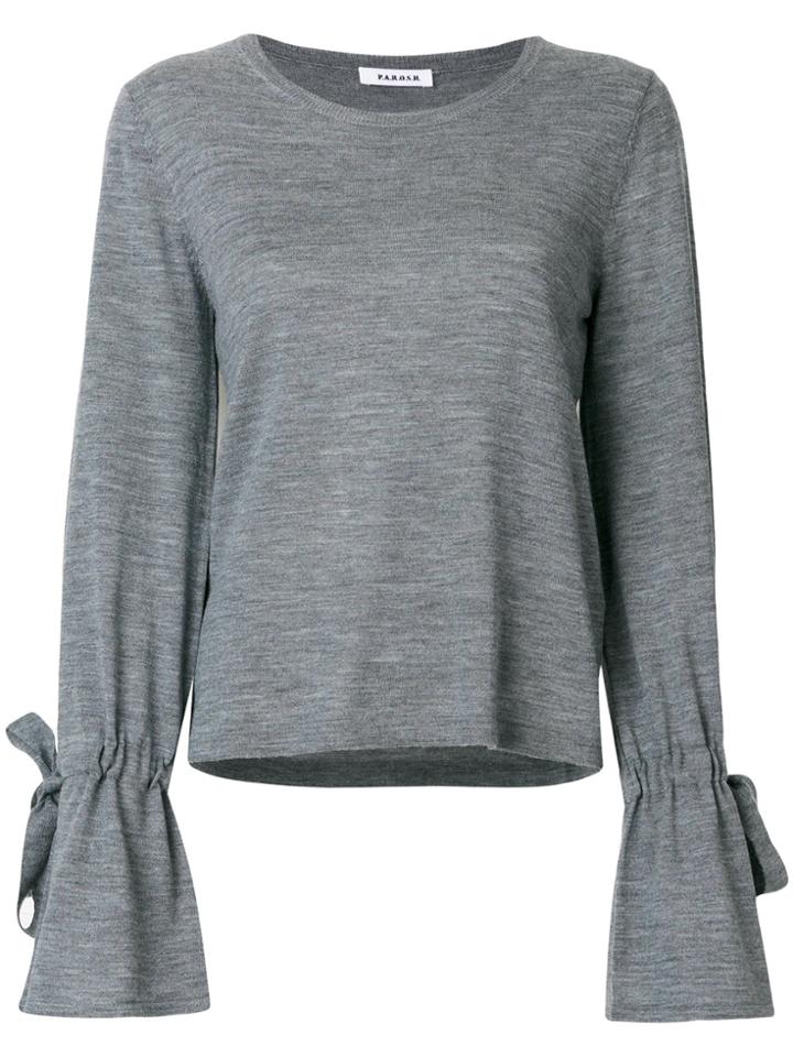 P.a.r.o.s.h. Drawstring Cuff Sweater - Grey