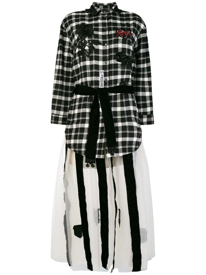 Caban Romantic Belted Shirt Dress - Black
