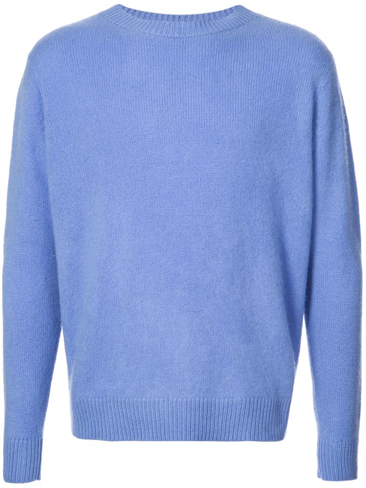 The Elder Statesman Classic Crew Neck Jumper - Blue
