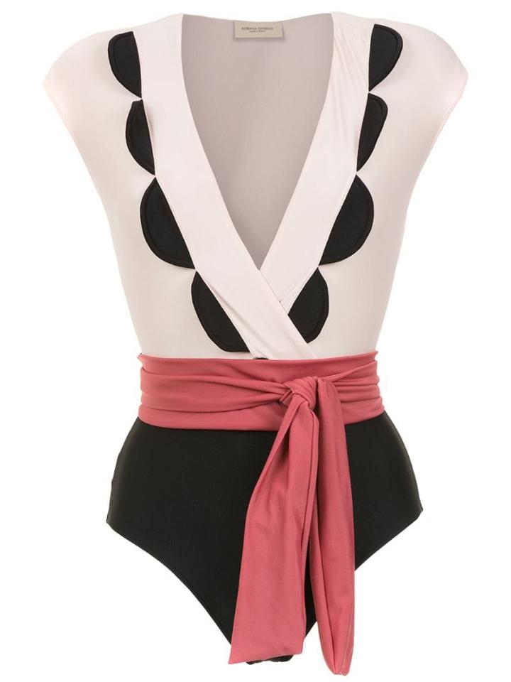 Adriana Degreas V-neck Swimsuit - Pink