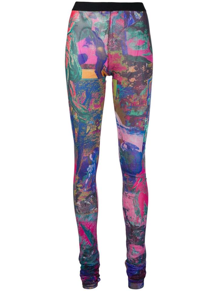Diesel Abstract Printed Leggings - Blue
