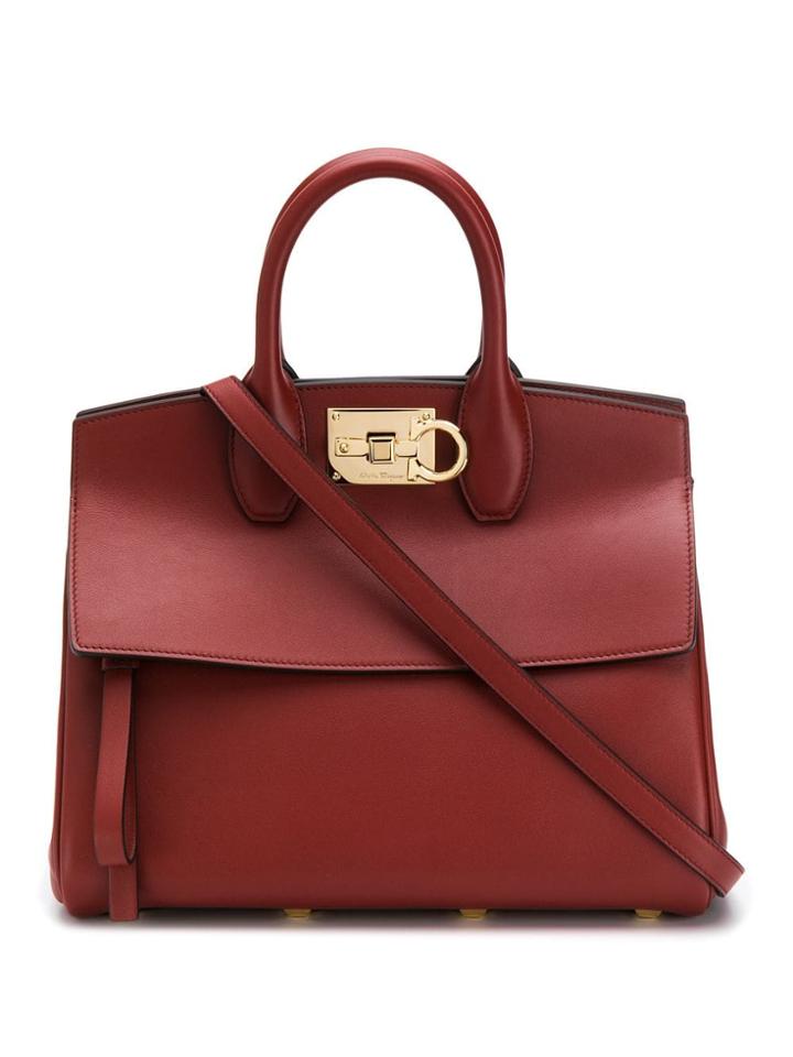 Salvatore Ferragamo Studio Tote - Red