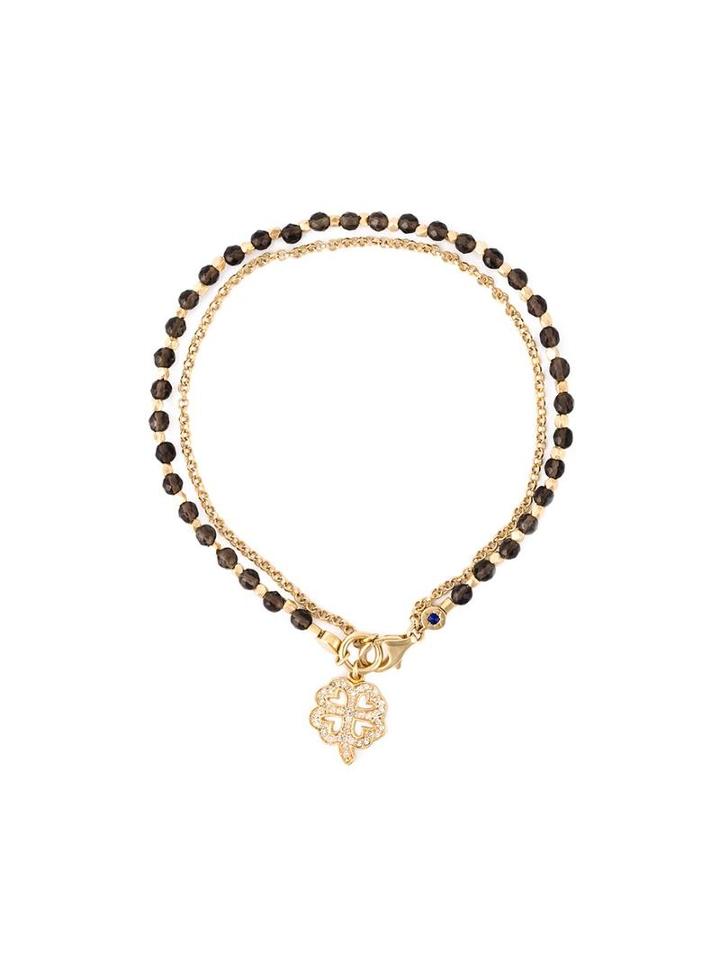Astley Clarke 'four Leaf Clover Biography' Bracelet, Women's, Brown