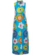 Talbot Runhof Floral Sleeveless Gown - Blue