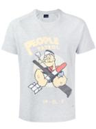 +people 'popeye' Print T-shirt, Men's, Size: Medium, Grey, Cotton