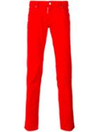 Dsquared2 - Straight Leg Jeans - Men - Cotton/spandex/elastane - 50, Red, Cotton/spandex/elastane