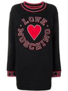Love Moschino Heart Patch Sweater Dress - Black
