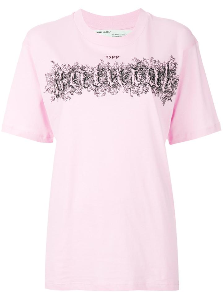 Off-white Printed T-shirt - Pink & Purple