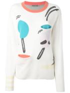 Tsumori Chisato Print Sweater, Women's, Size: Medium, White, Cashmere/wool