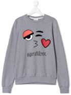 Fendi Kids Teen Printed Sweatshirt - Grey