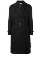 Comme Des Garçons Homme Plus Patterned Double-breasted Coat - Black