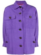 Yves Saint Laurent Vintage Boxy Buttoned Jacket - Pink & Purple