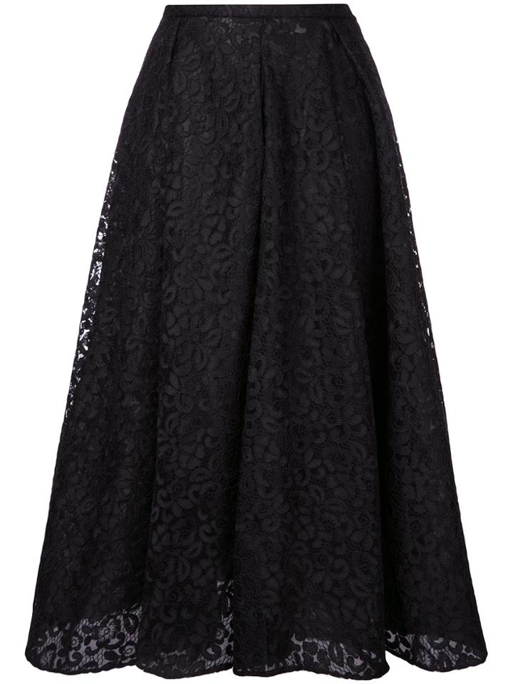 Rochas Lace Midi Skirt - Black
