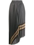 Brunello Cucinelli Pleated Asymmetric Skirt - Grey
