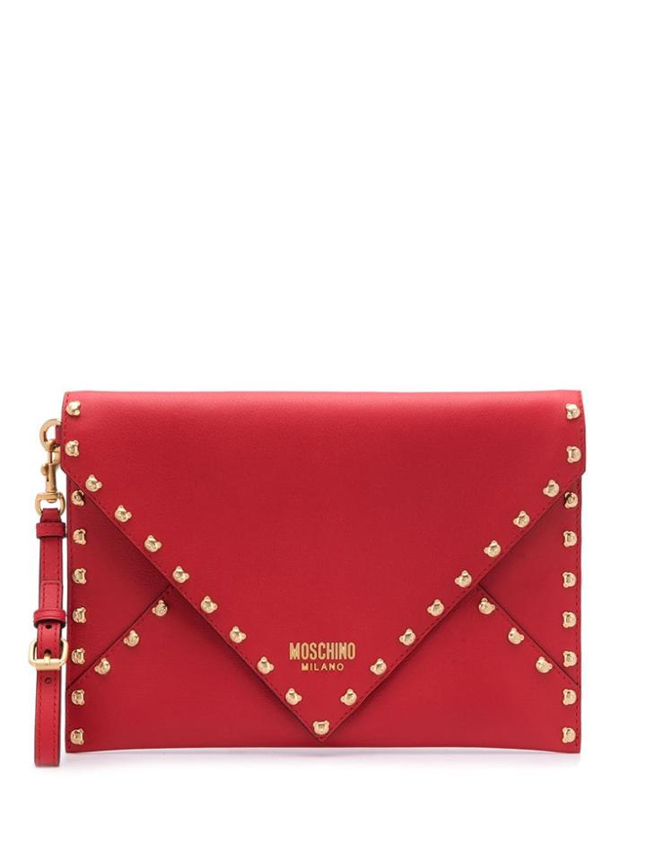 Moschino Teddy Bear Clutch Bag - Red