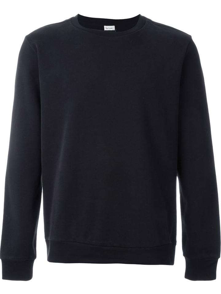Paul Smith Brushed Effect Sweathirt, Men's, Size: M, Black, Cotton