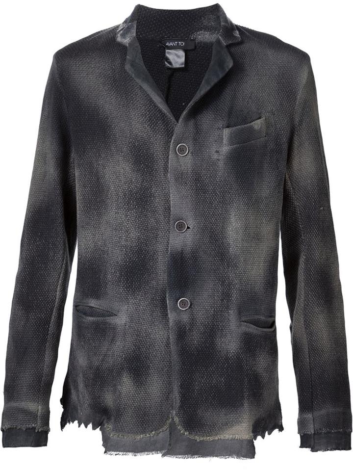 Avant Toi Smoked Effect Button Down Lightweight Jacket