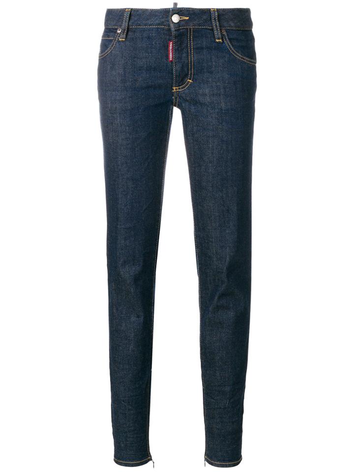 Dsquared2 Medium Waist Twiggy Jeans - Blue