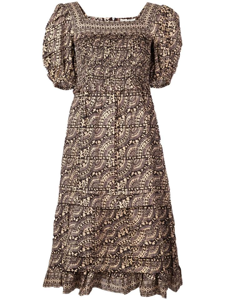 Sea Luella Smocked Midi Dress - Black