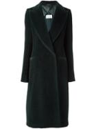Maison Margiela Textured Long Coat, Women's, Size: 42, Green, Cotton/viscose/alpaca/virgin Wool