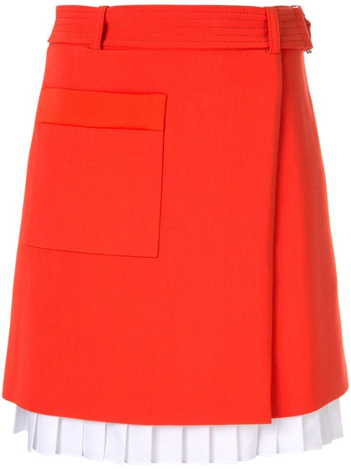 Victoria Victoria Beckham Front-wrap Mini Skirt - Orange