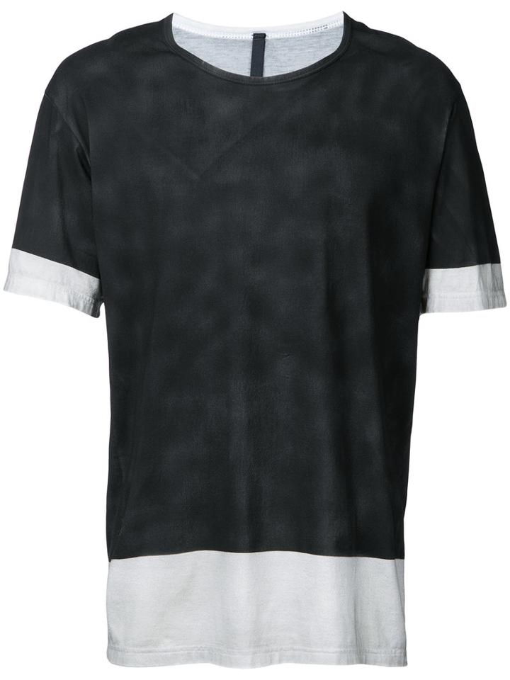 Kazuyuki Kumagai - Round Neck Layered T-shirt - Men - Cotton - 1, Black, Cotton