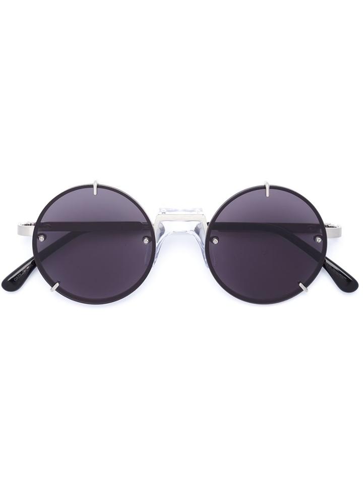 Vera Wang - Round Frame Sunglasses - Women - Stainless Steel - One Size, Black, Stainless Steel