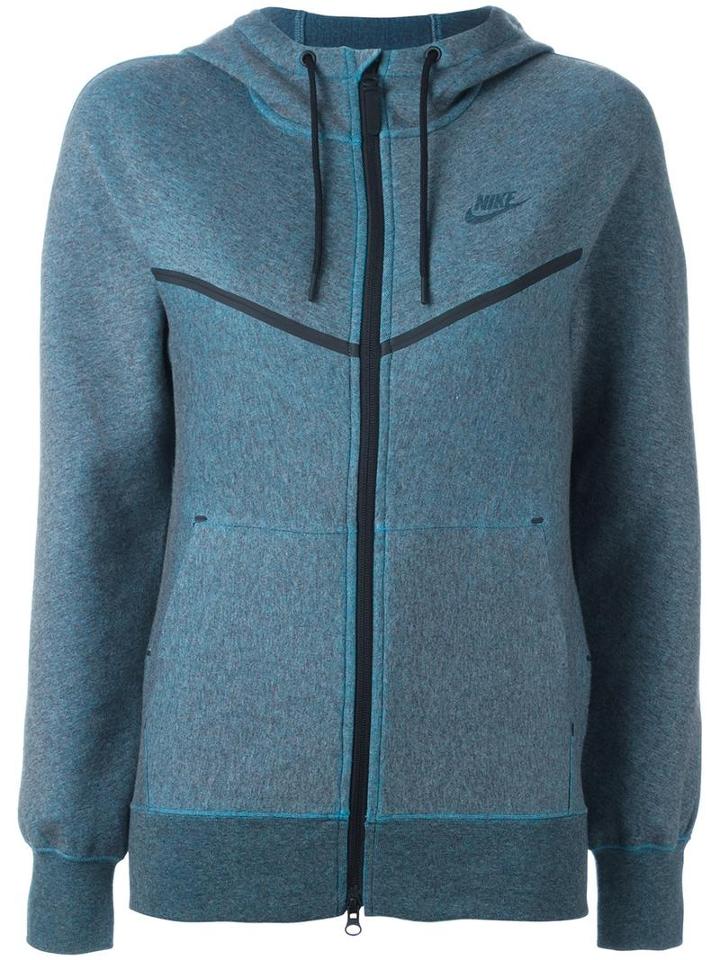 Nike Nikelab X Kim Jones Technical Fleece Hoodie, Women's, Size: Large, Blue, Cotton/polyester