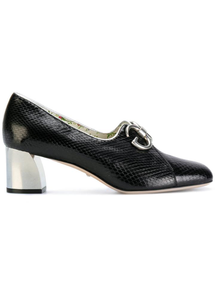 Gucci Ayers Mid Heel Pumps - Black