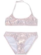 Bandeau Bikini - Kids - Polyamide/polyester/spandex/elastane - 8 Yrs, Pink/purple, Finger In The Nose