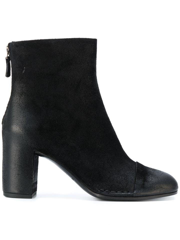 Roberto Del Carlo Zipped Ankle Boots - Black