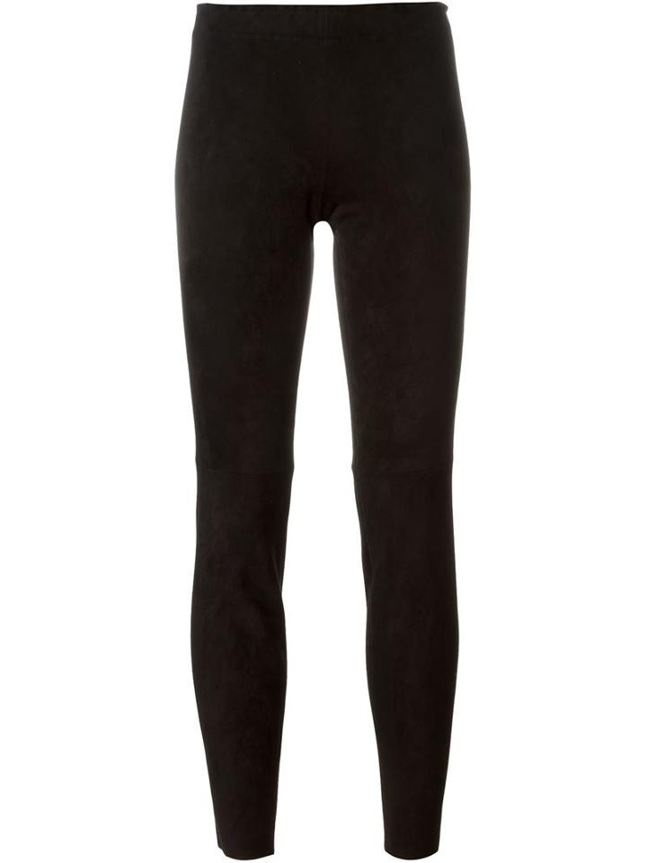 Stouls Jacky Leggings, Women's, Size: S, Black, Lamb Nubuck Leather/cotton/spandex/elastane