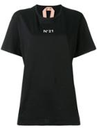 No21 Oversized Logo Print T-shirt - Black
