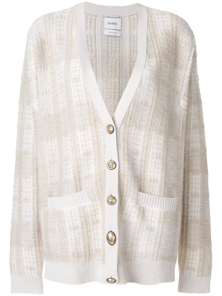 Barrie V-neck Cardigan - White