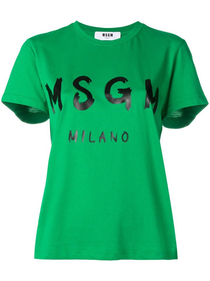 Msgm Printed T-shirt - Green