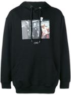 Throwback. Olympic Print Hooded Sweatshirt - Black