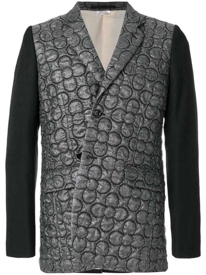 Comme Des Garçons Homme Plus Asymmetric Fastening Blazer - Metallic