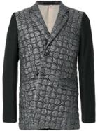 Comme Des Garçons Homme Plus Asymmetric Fastening Blazer - Metallic