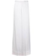 Jil Sander Satin Wide Leg Trousers - White