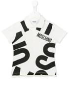 Moschino Kids Logo Print Polo Shirt, Boy's, Size: 12 Yrs, Nude/neutrals