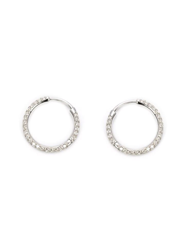 Ileana Makri 'bull' Diamond Hoop Earrings
