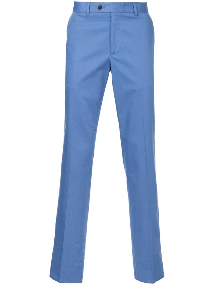 Gieves & Hawkes Fitted Tailored Trousers - Blue